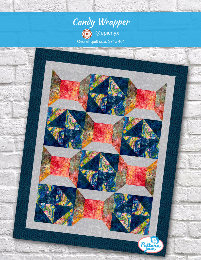 Candy wrapper - custom quilt designed by &#64;epicnyx using PatternJam quilt design software