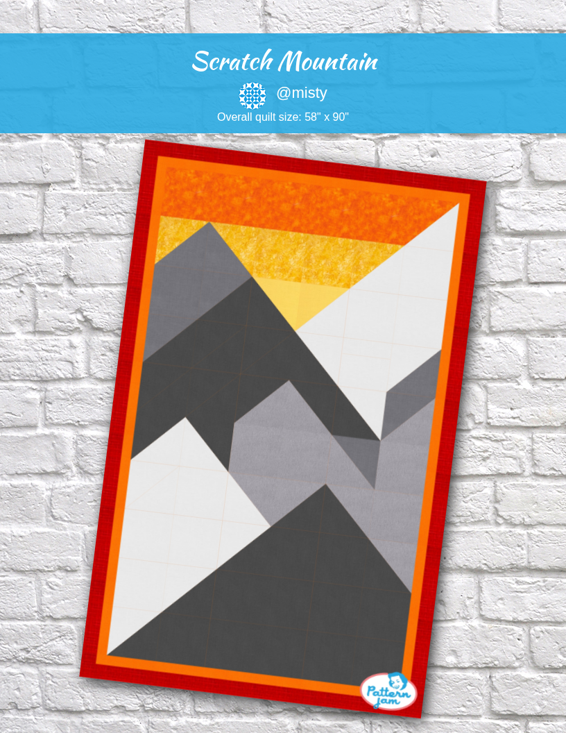 Scratch mountain - custom quilt designed by @misty using PatternJam quilt design software