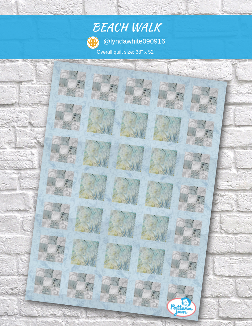 BEACH WALK - custom quilt designed by &#64;lyndawhite090916 using PatternJam quilt design software