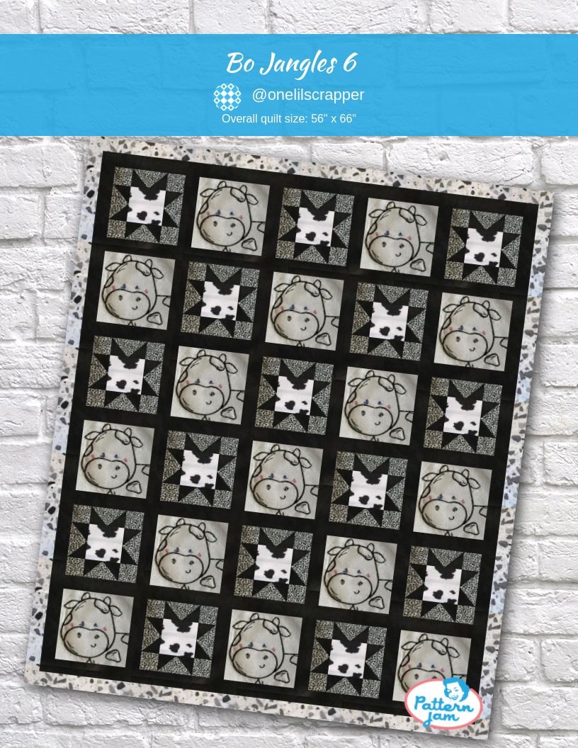 Bo Jangles 6 - custom quilt designed by &#64;onelilscrapper using PatternJam quilt design software