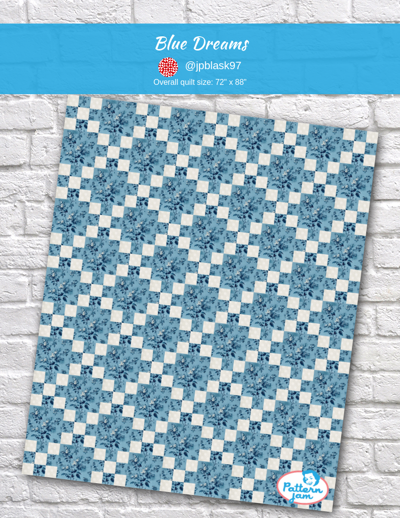 Blue Dreams - custom quilt designed by &#64;jpblask97 using PatternJam quilt design software