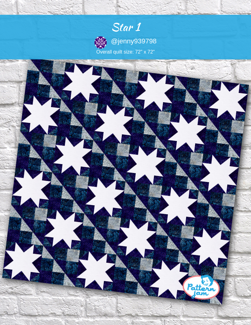 star 1 - custom quilt designed by &#64;jenny939798 using PatternJam quilt design software