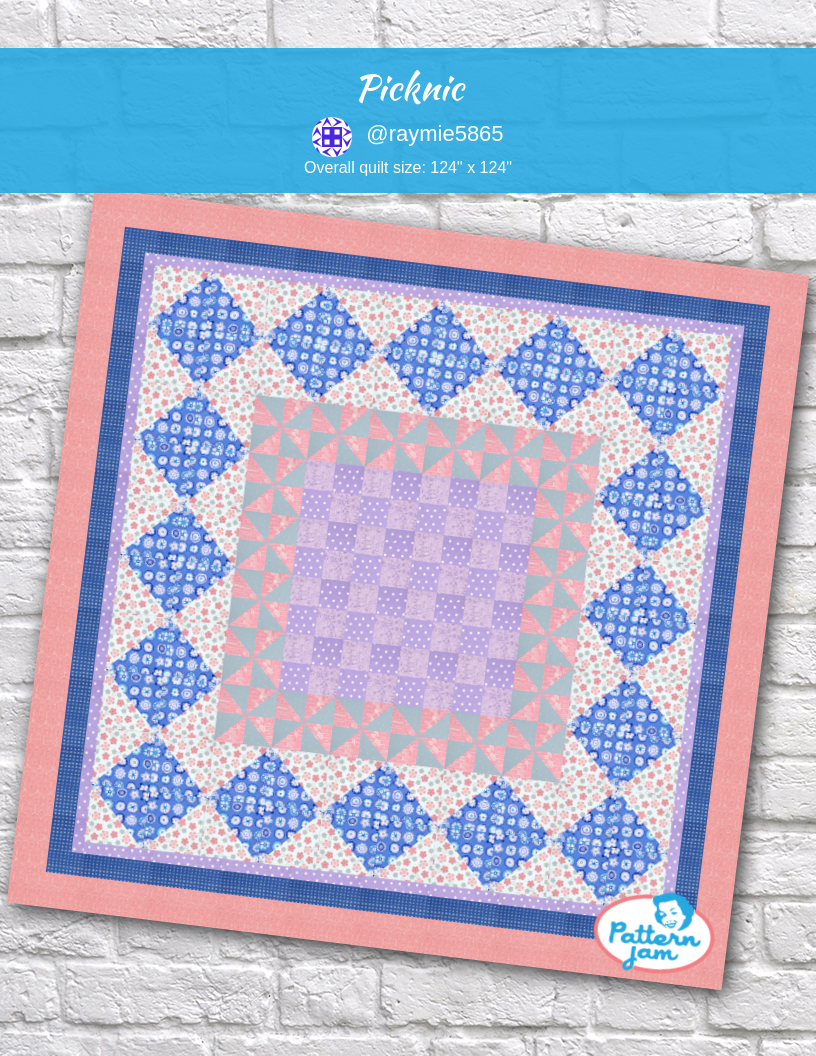 Picknic - custom quilt designed by &#64;raymie5865 using PatternJam quilt design software