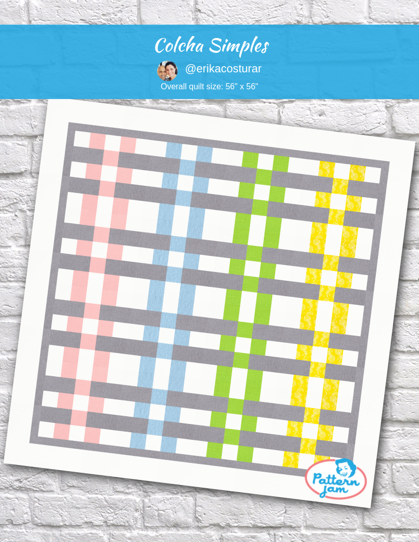 Colcha  Simples - custom quilt designed by &#64;erikacosturar using PatternJam quilt design software