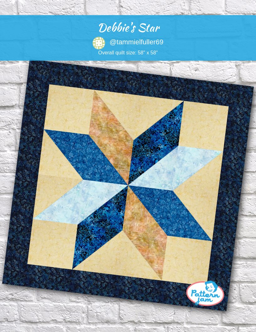 Debbie's Star - custom quilt designed by &#64;tammielfuller69 using PatternJam quilt design software