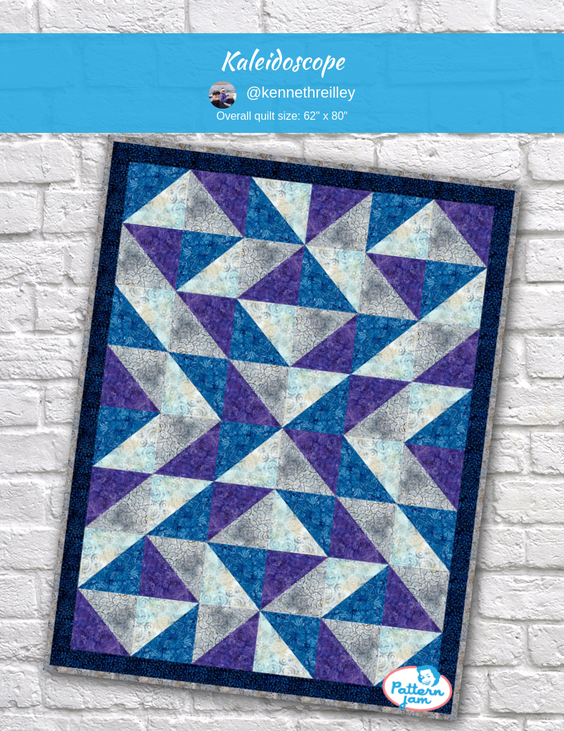 Kaleidoscope - custom quilt designed by &#64;kennethreilley using PatternJam quilt design software