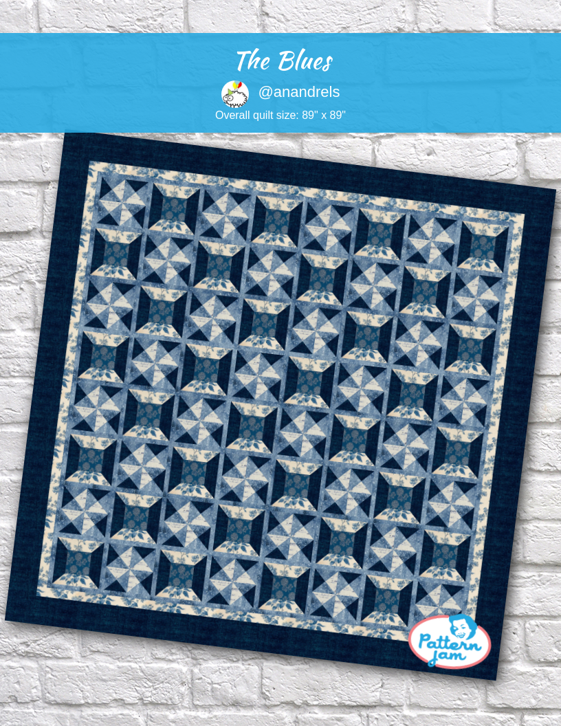 The Blues - custom quilt designed by &#64;anandrels using PatternJam quilt design software