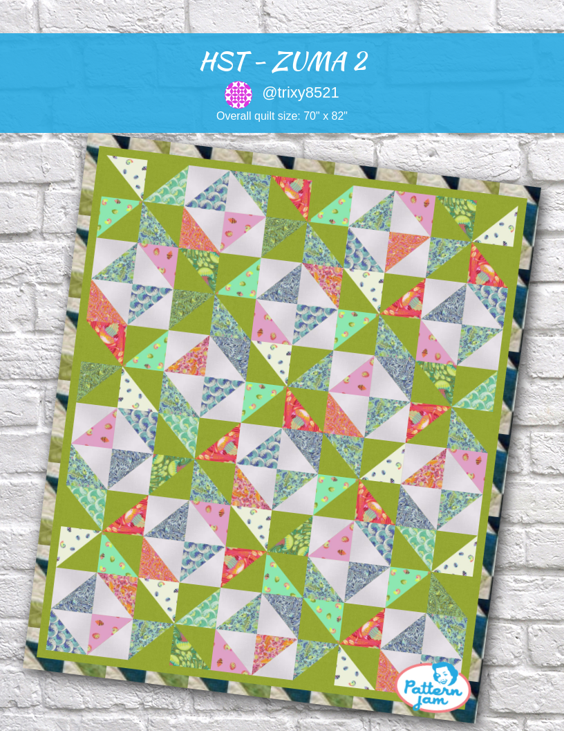 HST - ZUMA 2 - custom quilt designed by &#64;trixy8521 using PatternJam quilt design software