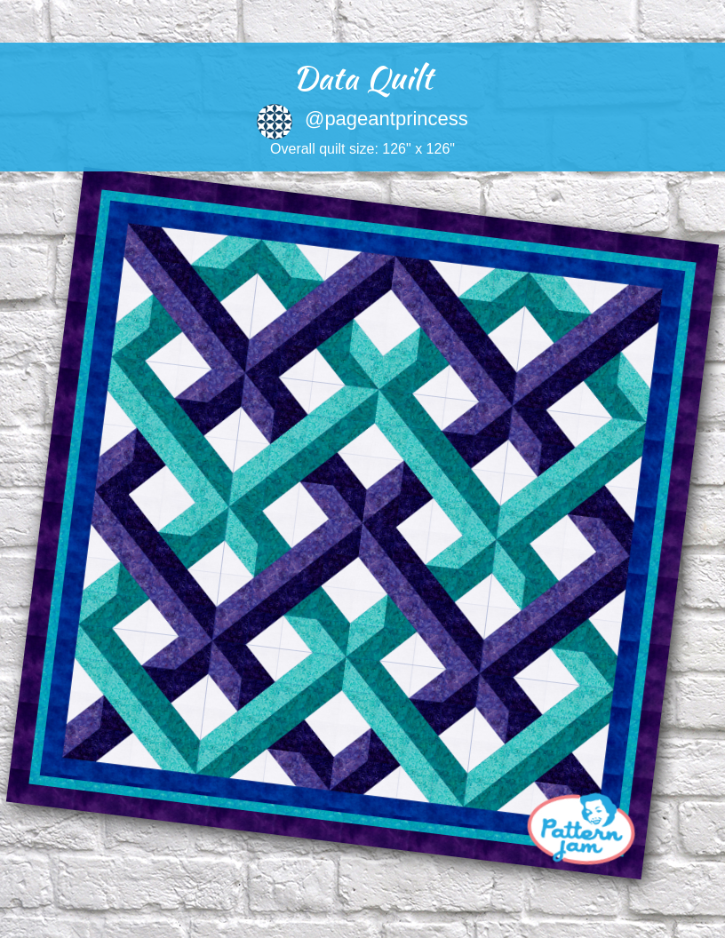 Data Quilt - custom quilt designed by &#64;pageantprincess using PatternJam quilt design software