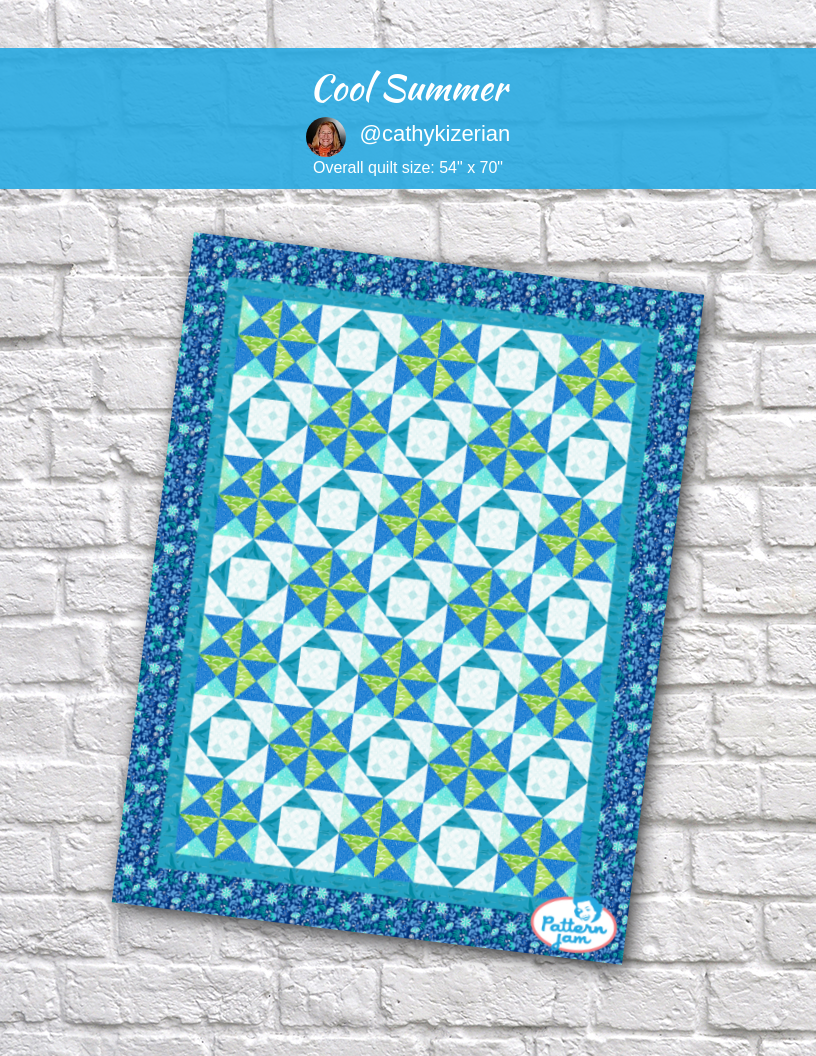 Cool Summer - custom quilt designed by &#64;cathykizerian using PatternJam quilt design software