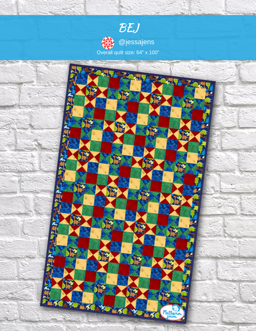 BEJ - custom quilt designed by &#64;jessajens using PatternJam quilt design software