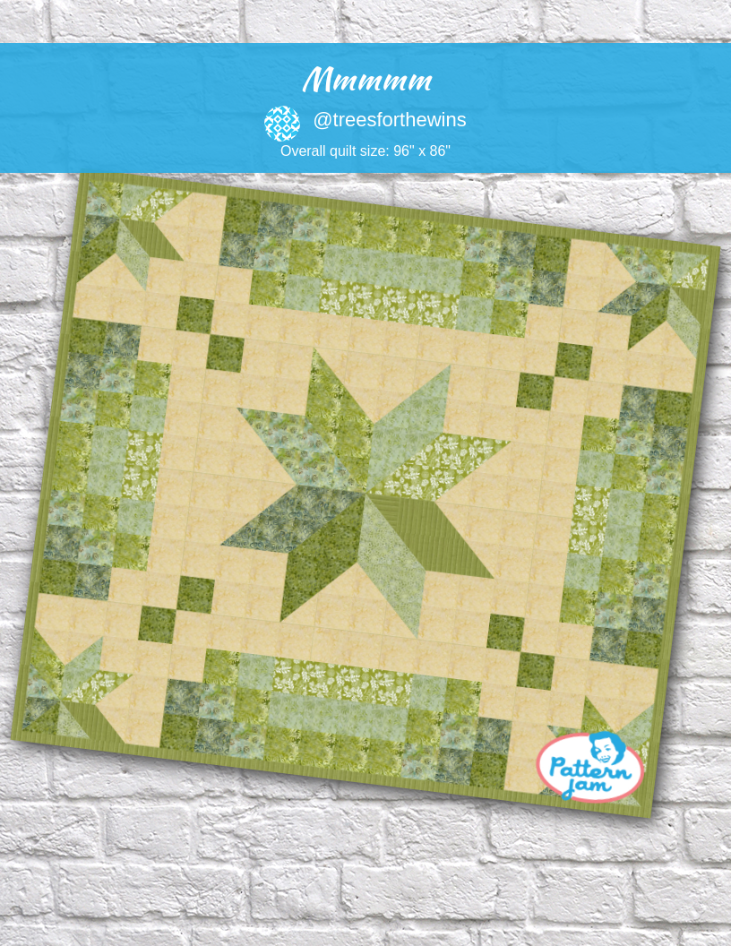mmmmm - custom quilt designed by &#64;treesforthewins using PatternJam quilt design software