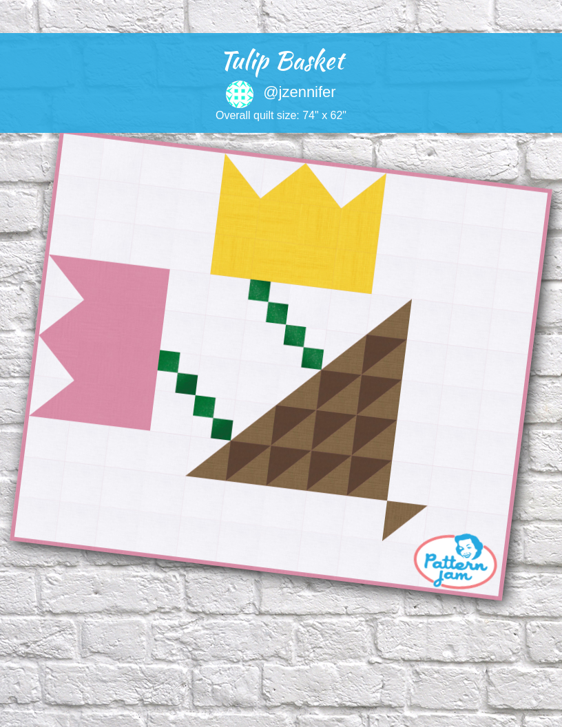 tulip basket - custom quilt designed by &#64;jzennifer using PatternJam quilt design software