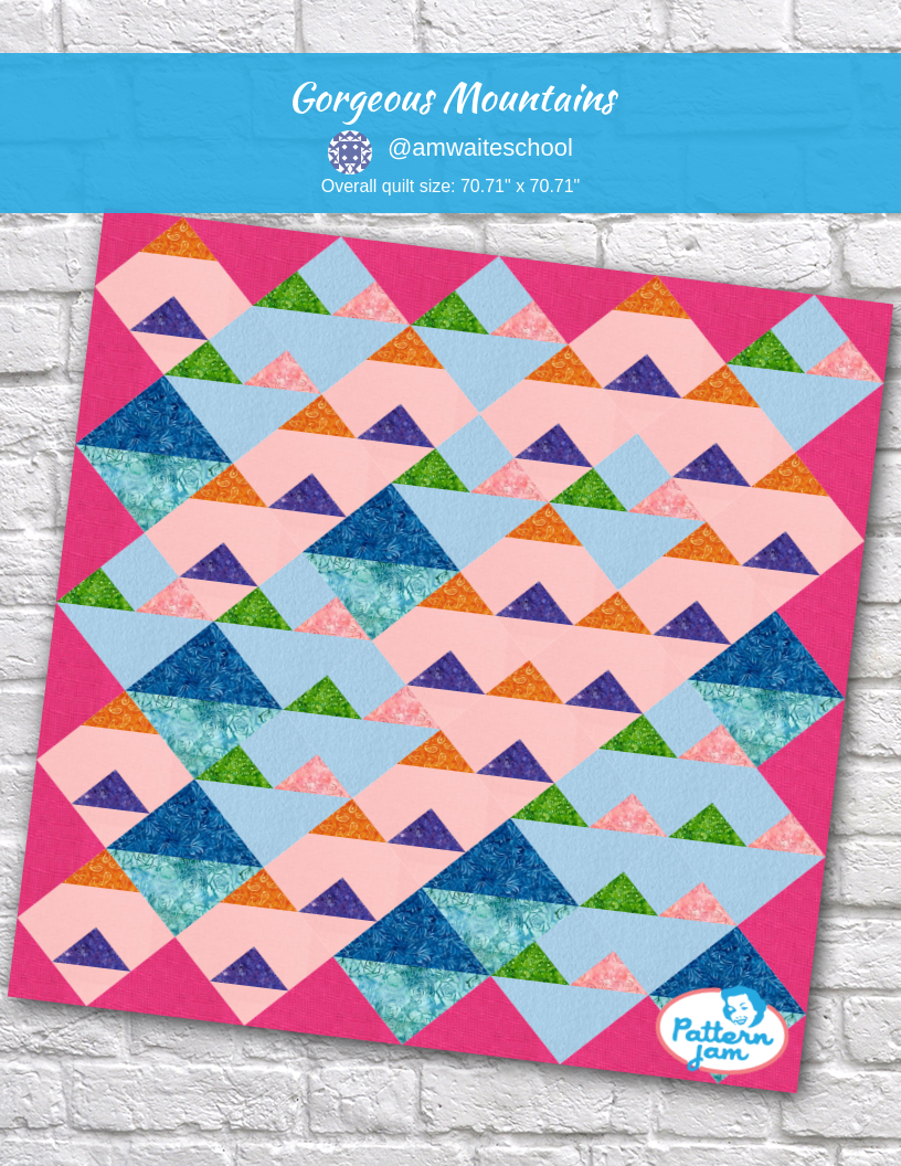 Gorgeous Mountains - custom quilt designed by &#64;amwaiteschool using PatternJam quilt design software