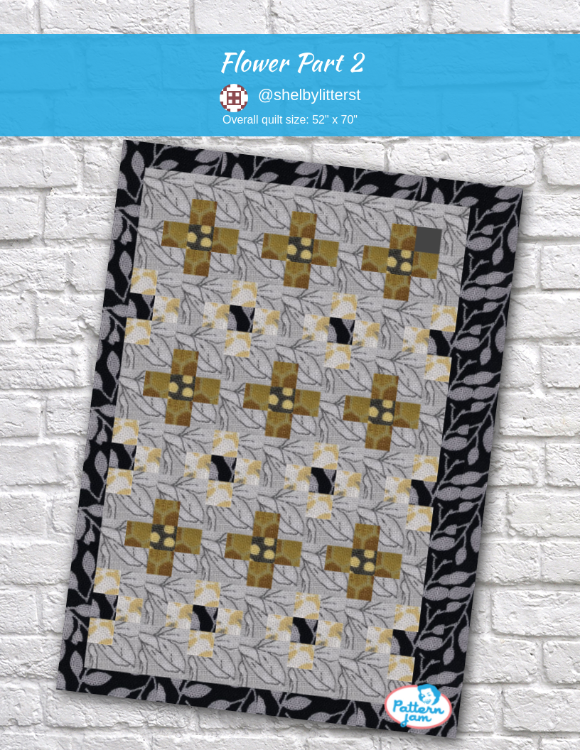 flower part 2 - custom quilt designed by &#64;shelbylitterst using PatternJam quilt design software