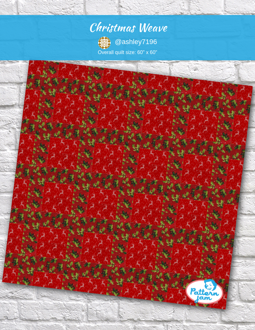 Christmas weave - custom quilt designed by &#64;ashley7196 using PatternJam quilt design software