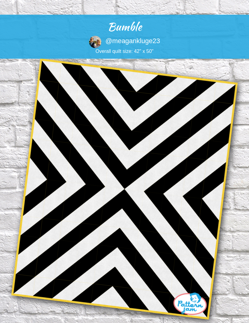 bumble - custom quilt designed by &#64;meagankluge23 using PatternJam quilt design software