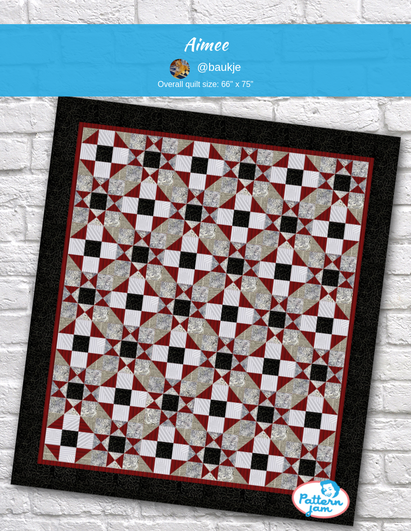 aimee - custom quilt designed by &#64;baukje using PatternJam quilt design software