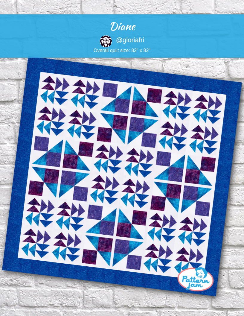 Diane - custom quilt designed by &#64;gloriafri using PatternJam quilt design software