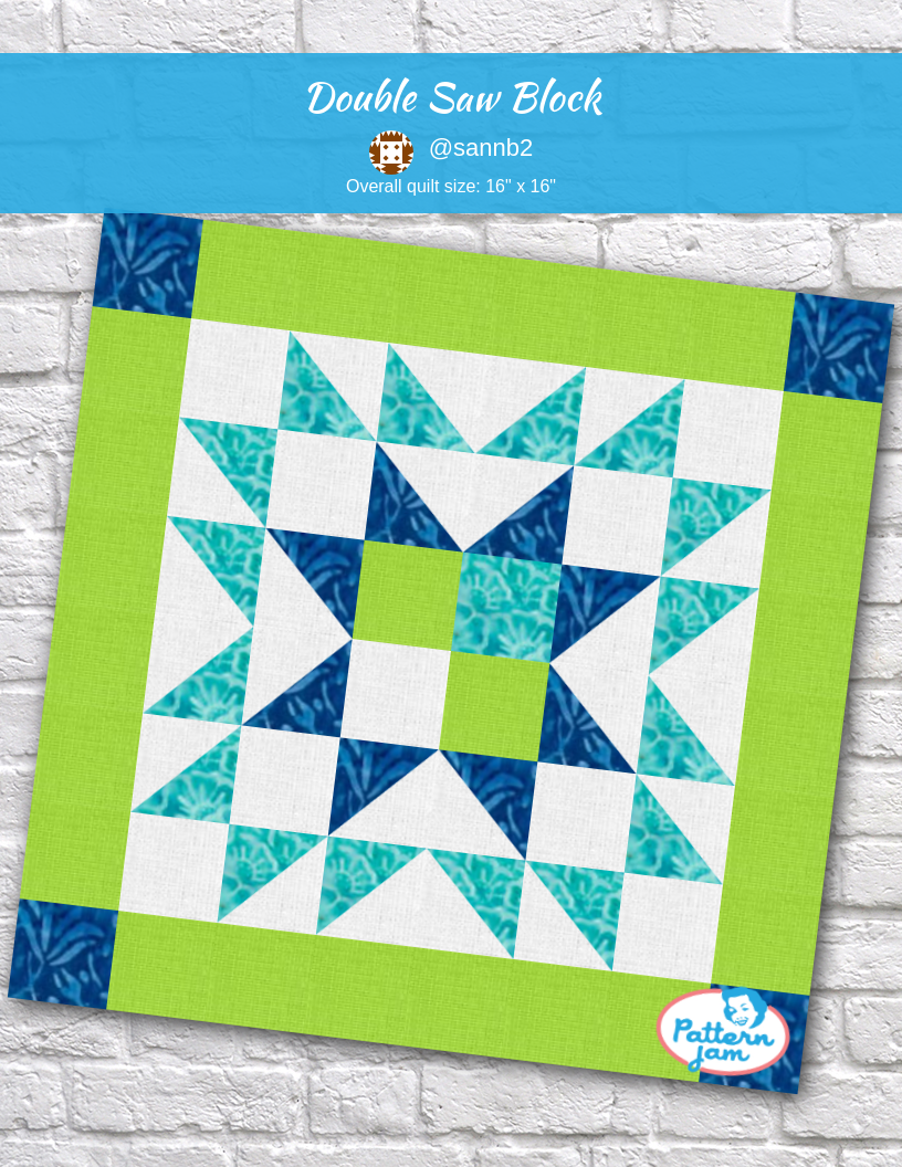 double saw block - custom quilt designed by &#64;sannb2 using PatternJam quilt design software