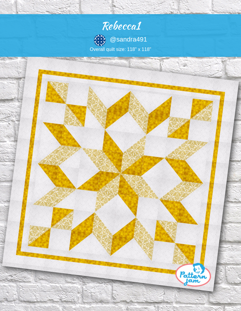 Rebecca1 - custom quilt designed by &#64;sandra491 using PatternJam quilt design software