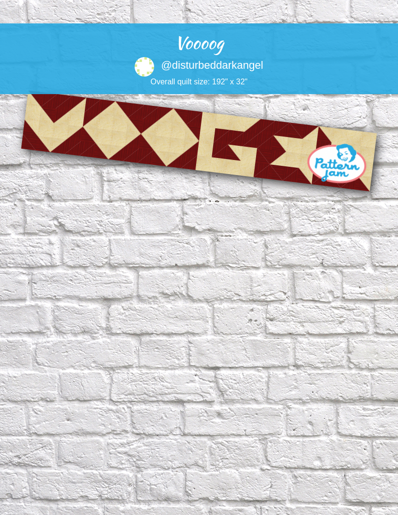 Voooog - custom quilt designed by &#64;disturbeddarkangel using PatternJam quilt design software