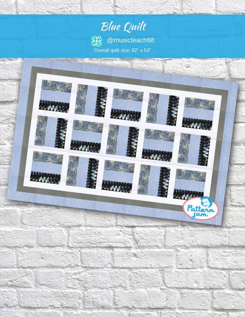 Blue quilt - custom quilt designed by &#64;musicteach68 using PatternJam quilt design software
