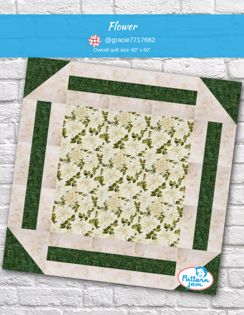 Flower - custom quilt designed by &#64;gracie7717682 using PatternJam quilt design software