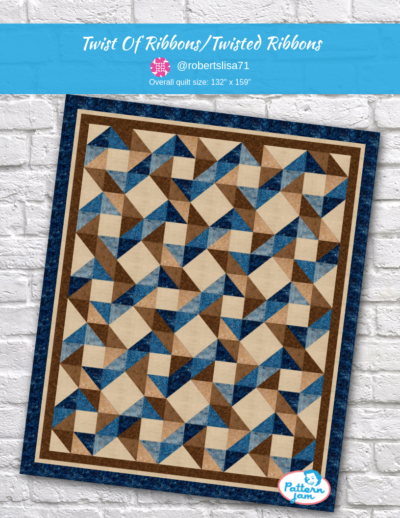 Twist of Ribbons/Twisted Ribbons - custom quilt designed by &#64;robertslisa71 using PatternJam quilt design software
