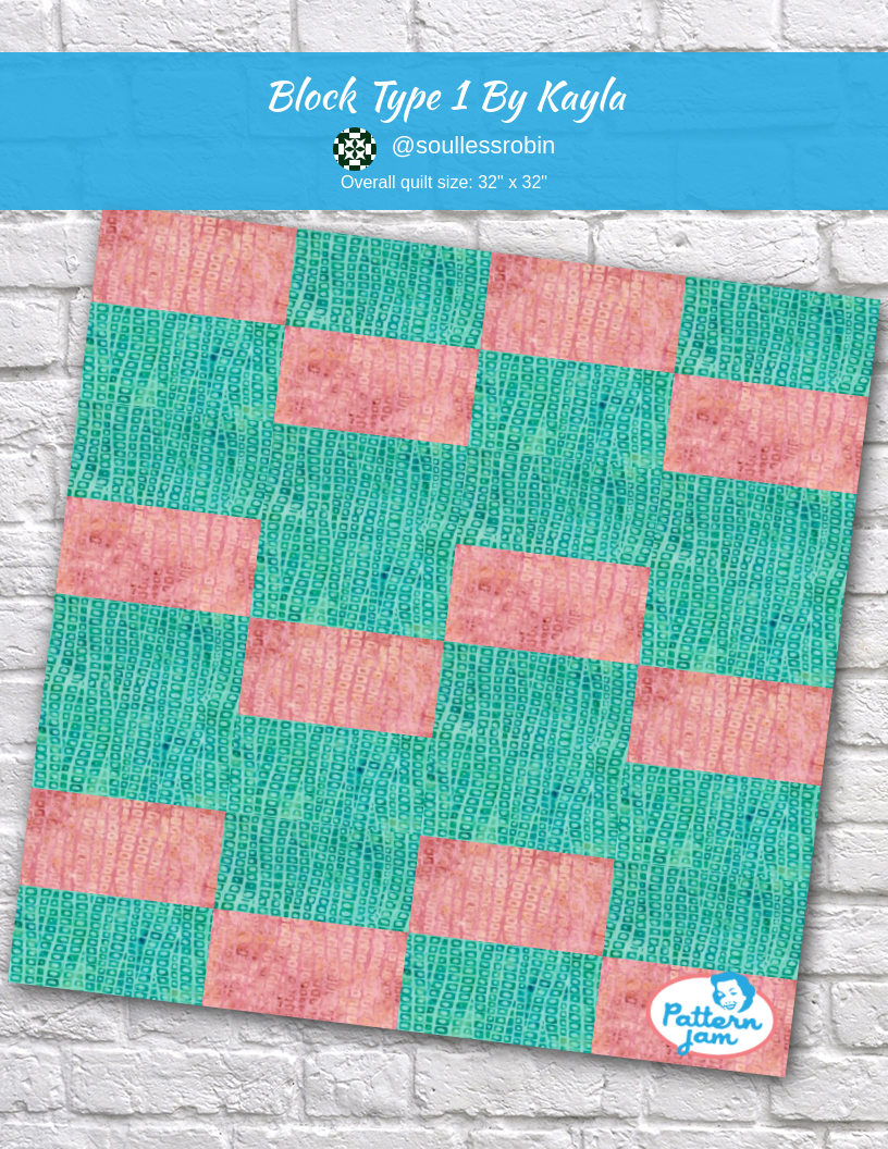 Block Type 1 By Kayla - custom quilt designed by &#64;soullessrobin using PatternJam quilt design software