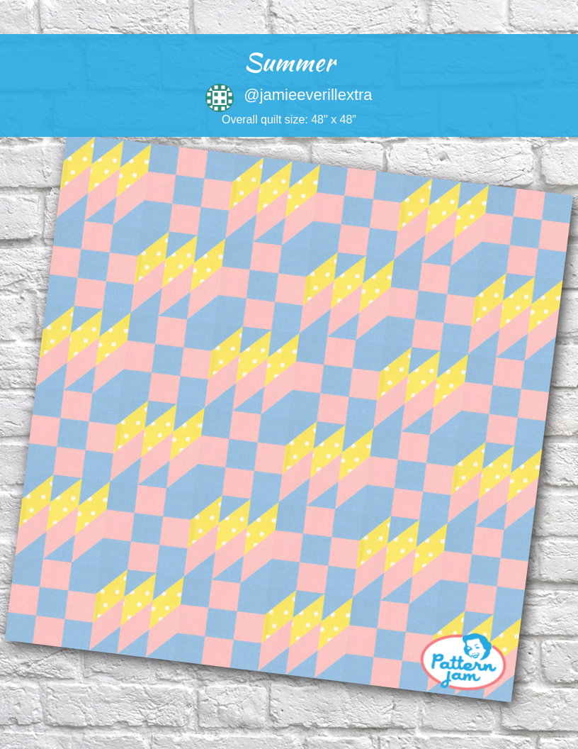 summer - custom quilt designed by &#64;jamieeverillextra using PatternJam quilt design software