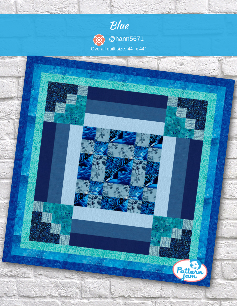Blue - custom quilt designed by &#64;hann5671 using PatternJam quilt design software