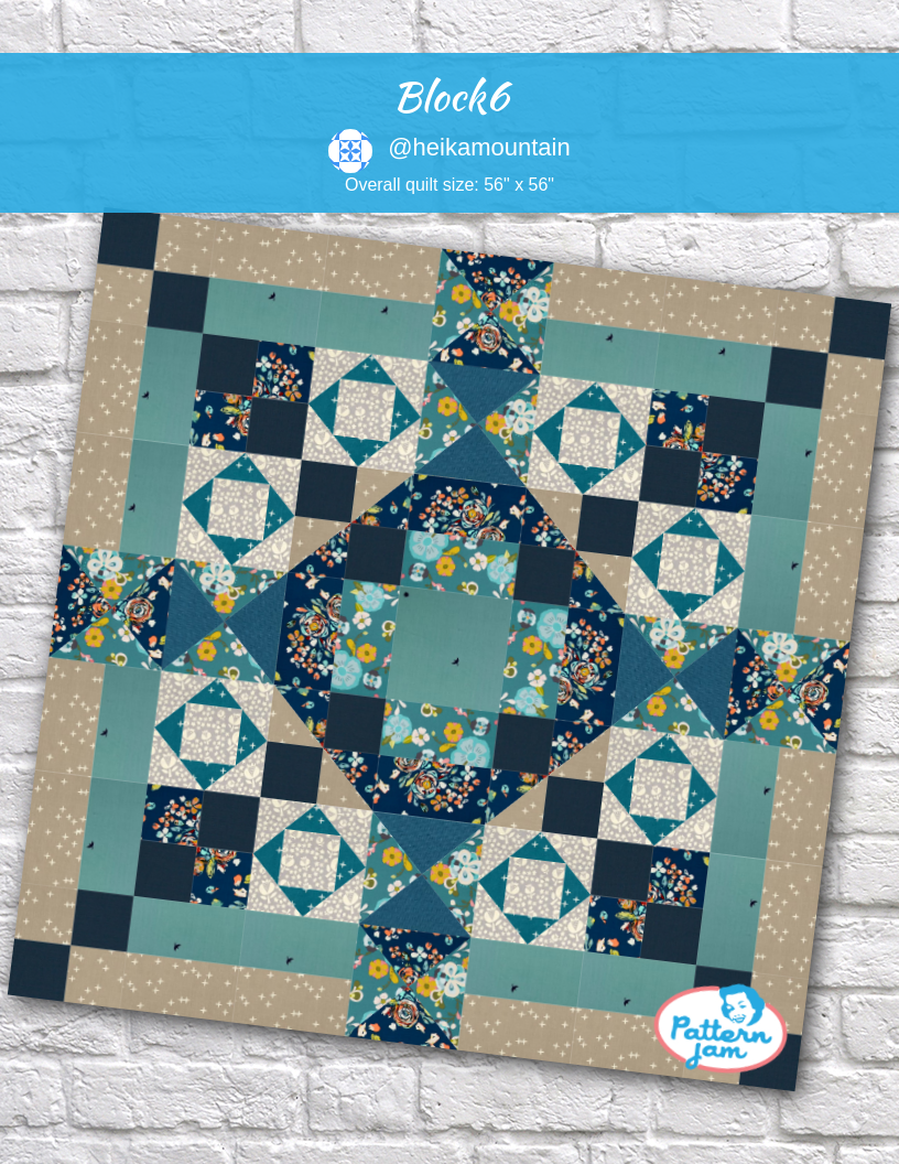 Block6 - custom quilt designed by &#64;heikamountain using PatternJam quilt design software