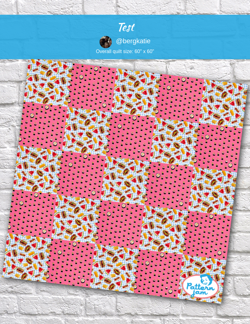 test - custom quilt designed by &#64;bergkatie using PatternJam quilt design software