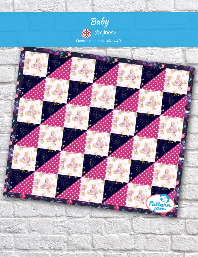 Baby - custom quilt designed by &#64;cjines2 using PatternJam quilt design software