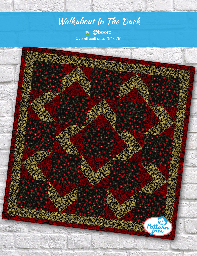 walkabout in the dark - custom quilt designed by &#64;boord using PatternJam quilt design software