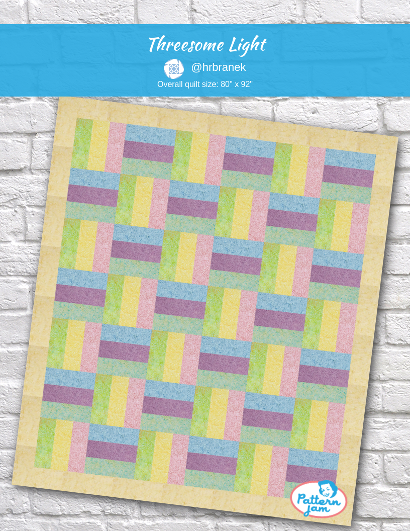 Threesome Light - custom quilt designed by &#64;hrbranek using PatternJam quilt design software