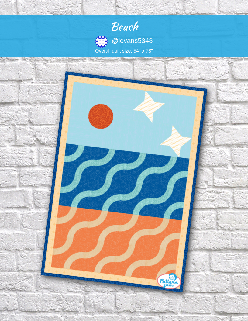 Beach - custom quilt designed by &#64;levans5348 using PatternJam quilt design software