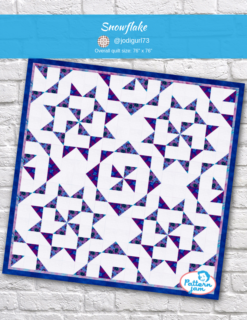 snowflake - custom quilt designed by &#64;jodigurl73 using PatternJam quilt design software