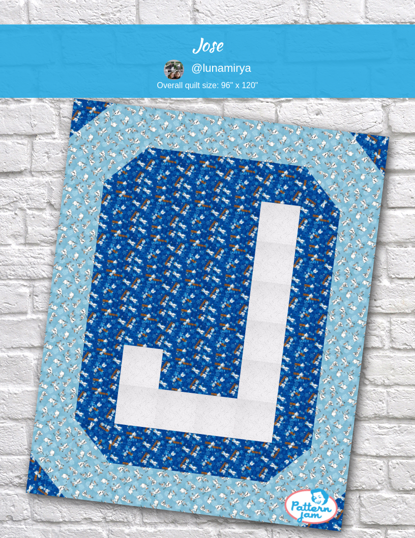 jose - custom quilt designed by &#64;lunamirya using PatternJam quilt design software