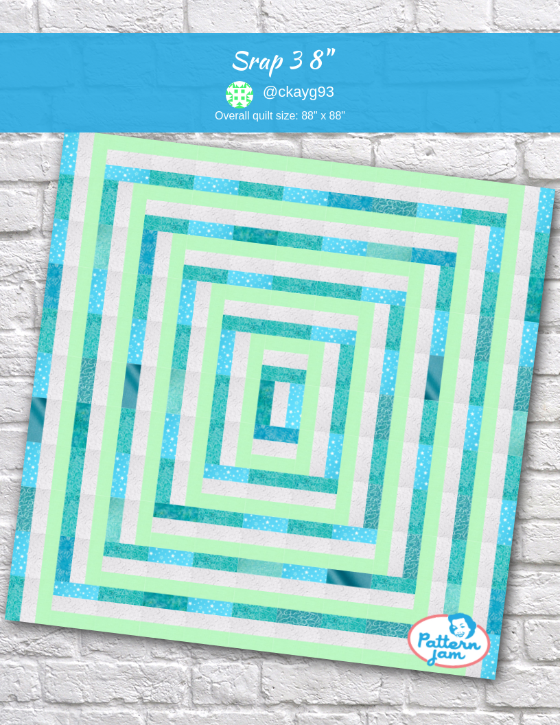 Srap 3   8" - custom quilt designed by &#64;ckayg93 using PatternJam quilt design software