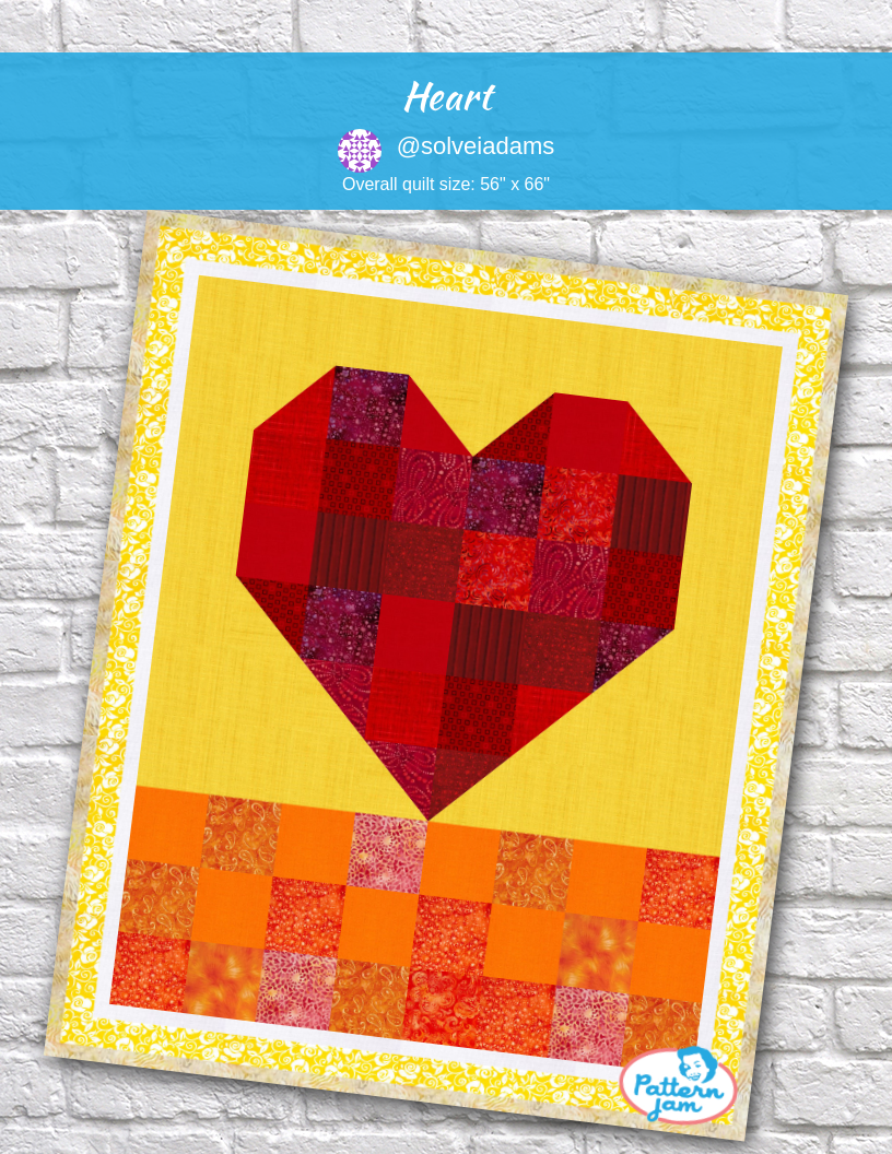 heart - custom quilt designed by &#64;solveiadams using PatternJam quilt design software