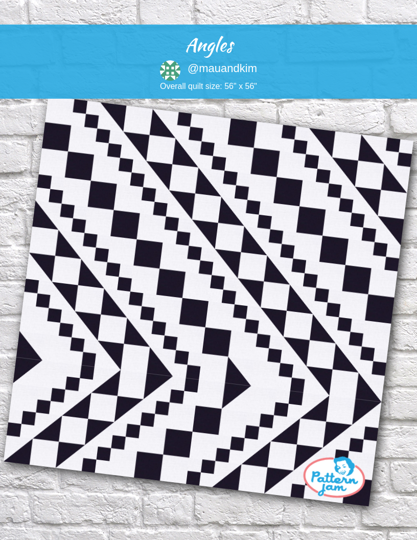 angles - custom quilt designed by &#64;mauandkim using PatternJam quilt design software