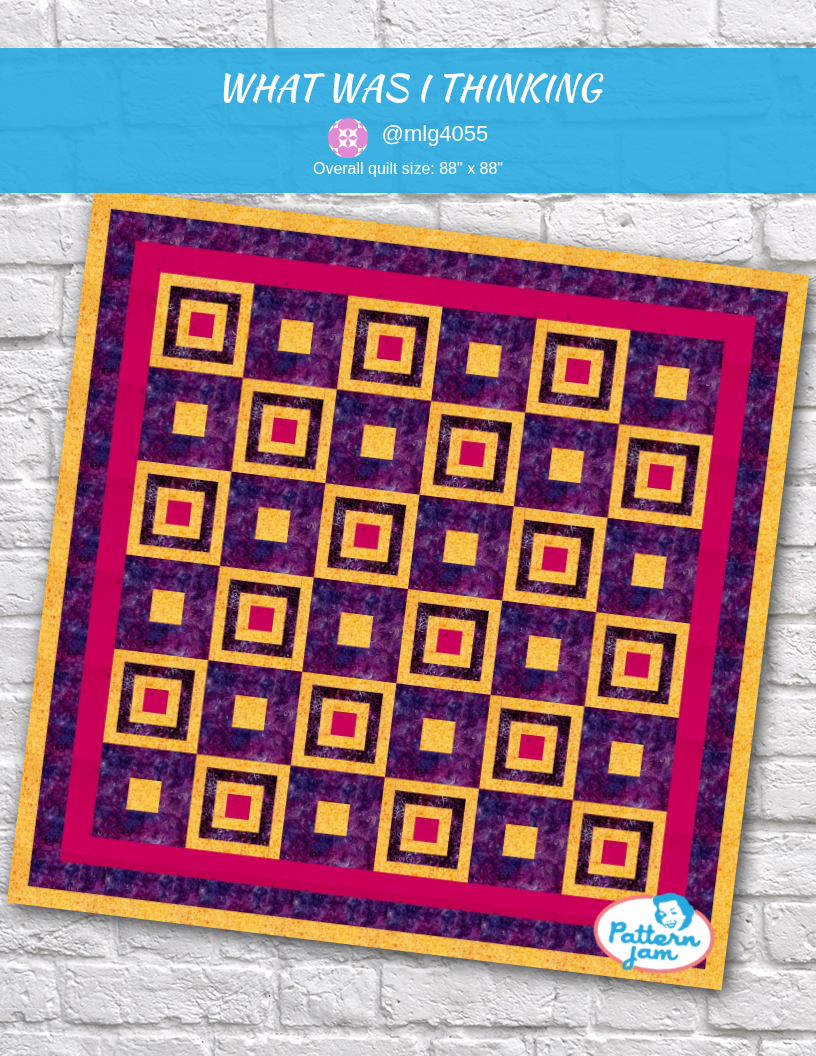 WHAT WAS I THINKING - custom quilt designed by @mlg4055 using PatternJam quilt design software