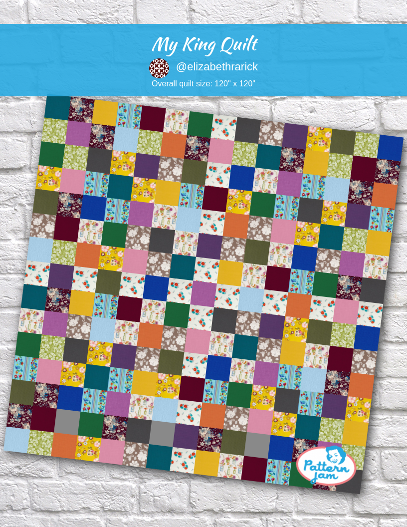 My King Quilt - custom quilt designed by &#64;elizabethrarick using PatternJam quilt design software