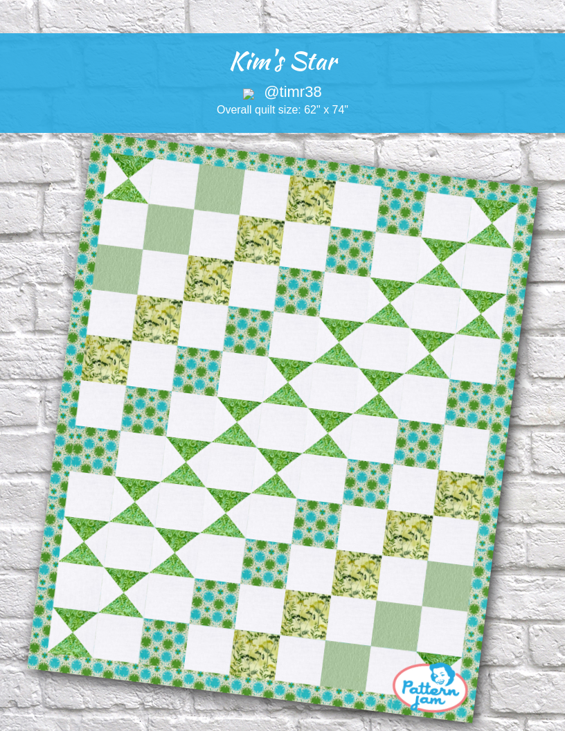 Kim's star - custom quilt designed by &#64;timr38 using PatternJam quilt design software