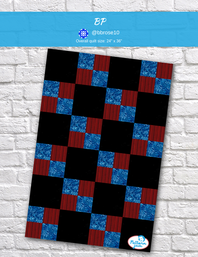 BP - custom quilt designed by &#64;bbrose10 using PatternJam quilt design software