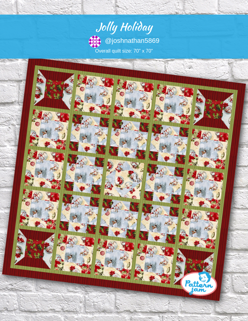 Jolly holiday - custom quilt designed by &#64;joshnathan5869 using PatternJam quilt design software