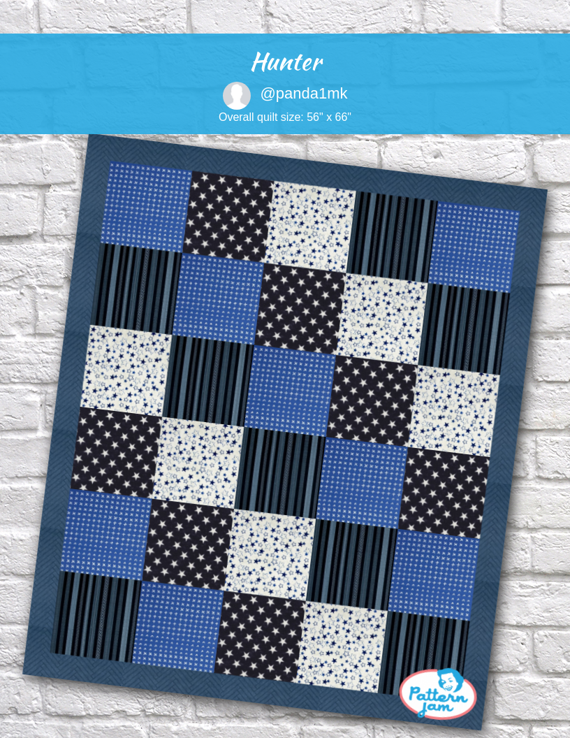 Hunter - custom quilt designed by &#64;panda1mk using PatternJam quilt design software