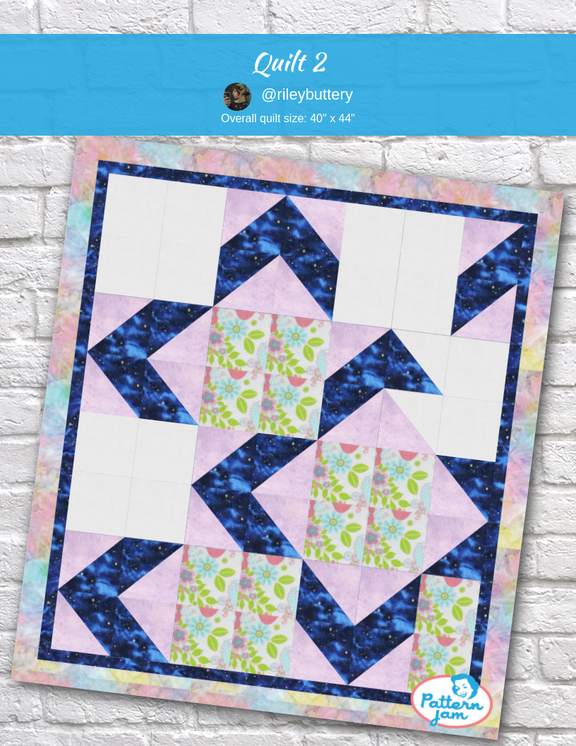 quilt 2 - custom quilt designed by &#64;rileybuttery using PatternJam quilt design software